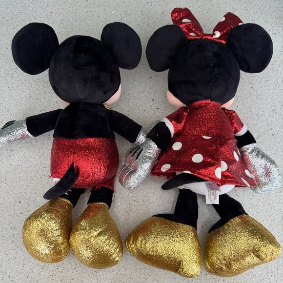Disney TY Sparkle Mickey and Minnie Mouse Plush Toys - Picture 3 of 8